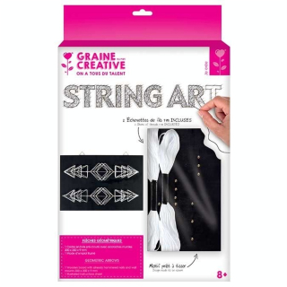 Tableau String Art set Flèches géométriques support 22 x 22 cm - Graine Créative - Rougier et Plé
