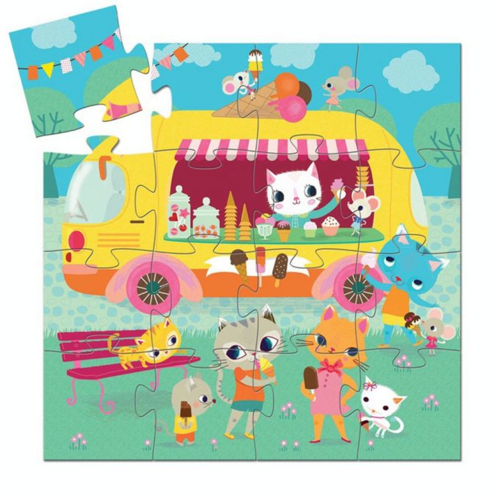 Puzzles silhouettes Le glacier 16 pcs - Djeco - Rougier et Plé