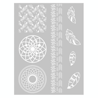 Pochoir pour pâte polymère 11,4 x 15,3 cm Attrape-rêve - Graine Créative - Rougier et Plé