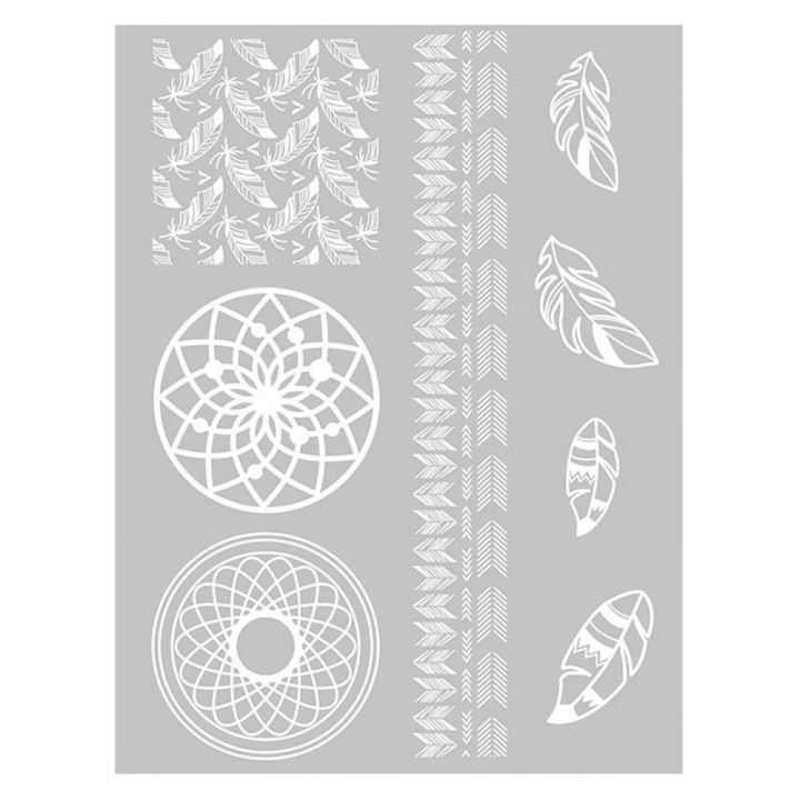 Pochoir pour pâte polymère 11,4 x 15,3 cm Attrape-rêve - Graine Créative - Rougier et Plé