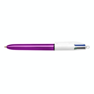 Stylo bille 4 couleurs Corps Shine métallisé violet - Bic - Rougier et Plé
