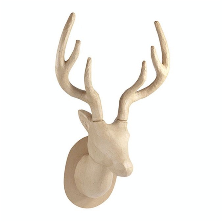 Objet en papier mâché Trophée cerf - Décopatch - Rougier et Plé
