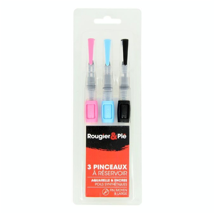 Pinceau à réservoir Assortiment 3 tailles S/M/L - Rougier&Plé - Rougier et Plé