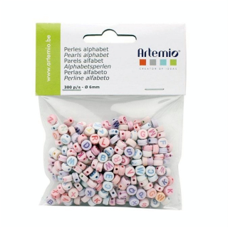 Perle alphabet ronde Ø 6 mm 300 pcs - Artemio - Rougier et Plé