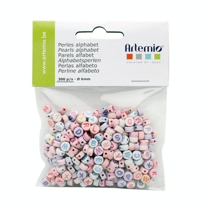 Perle alphabet ronde Ø 6 mm 300 pcs - Artemio - Rougier et Plé