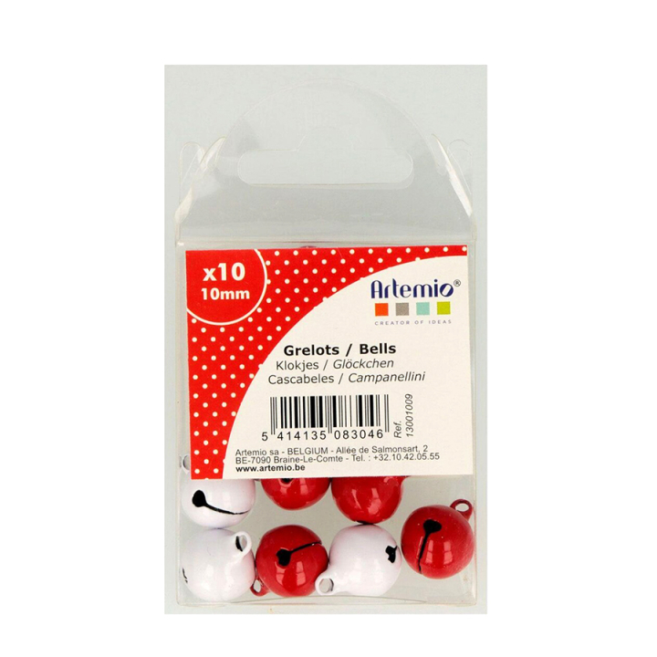Grelot Ø 18 mm Rouge et blanc - Artemio - Rougier et Plé
