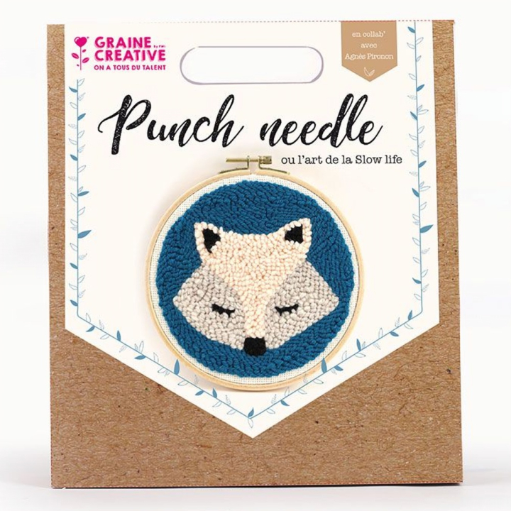 Punch needle Kit Renard Ø 20 cm - Graine Créative - Rougier et Plé