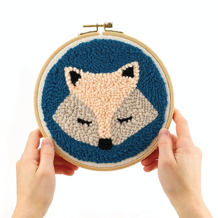 Punch needle Kit Renard Ø 20 cm - Graine Créative - Rougier et Plé