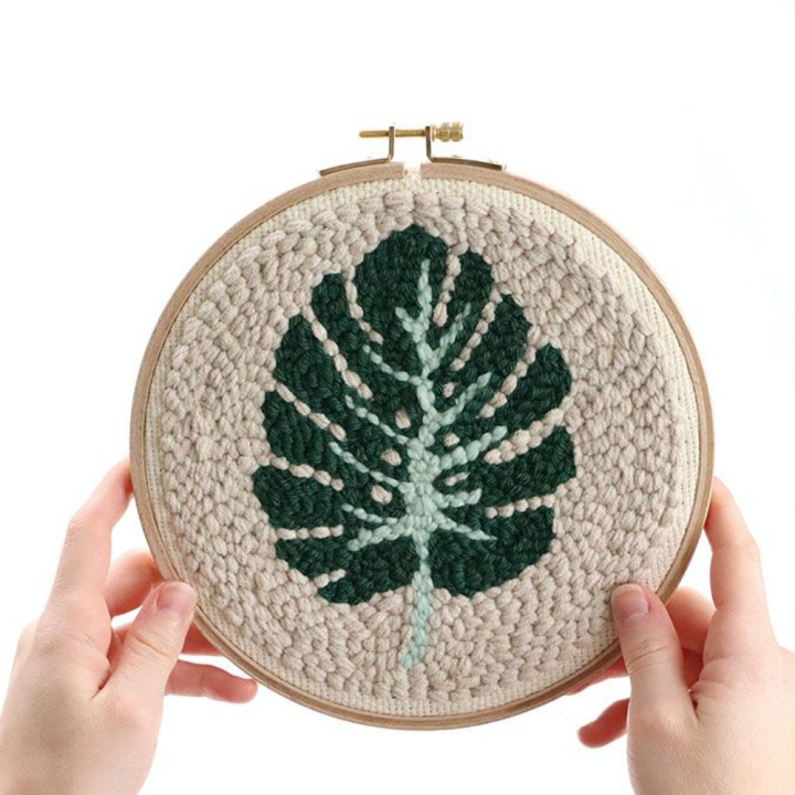Punch needle Kit Feuille Ø 20 cm - Graine Créative - Rougier et Plé