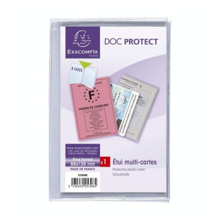 Étui de protection Multi-cartes 4 volets PVC - Exacompta - Rougier et Plé