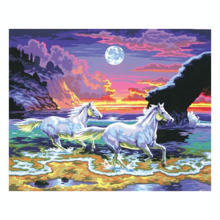 Peinture par numéro Galop au Coucher du Soleil - Oz International - Rougier et Plé