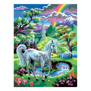 Peinture par numéro débutant Licorne au pays des fées - Oz International - Rougier et Plé