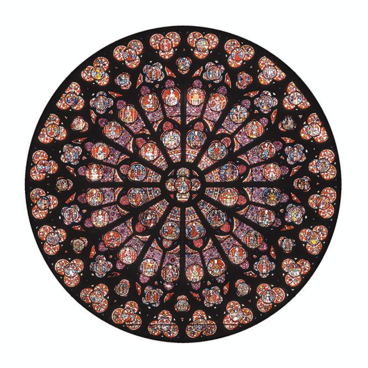 Puzzle en bois 80 pièces Notre Dame rosace - Puzzle Michèle Wilson - Rougier et Plé