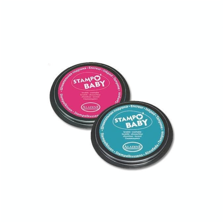 Encreur Stampo'Baby Rose et Turquoise - Aladine - Rougier et Plé