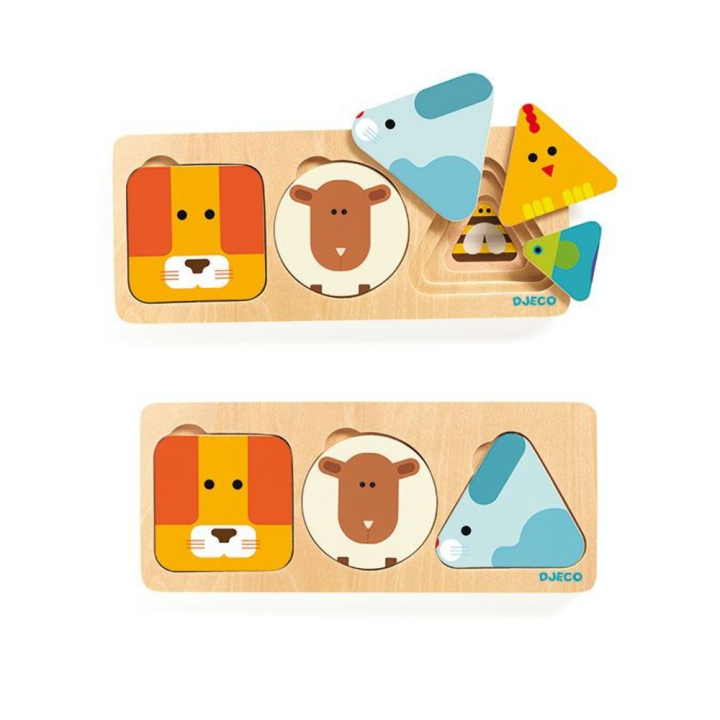 Puzzle en bois Animabasic - Djeco - Rougier et Plé