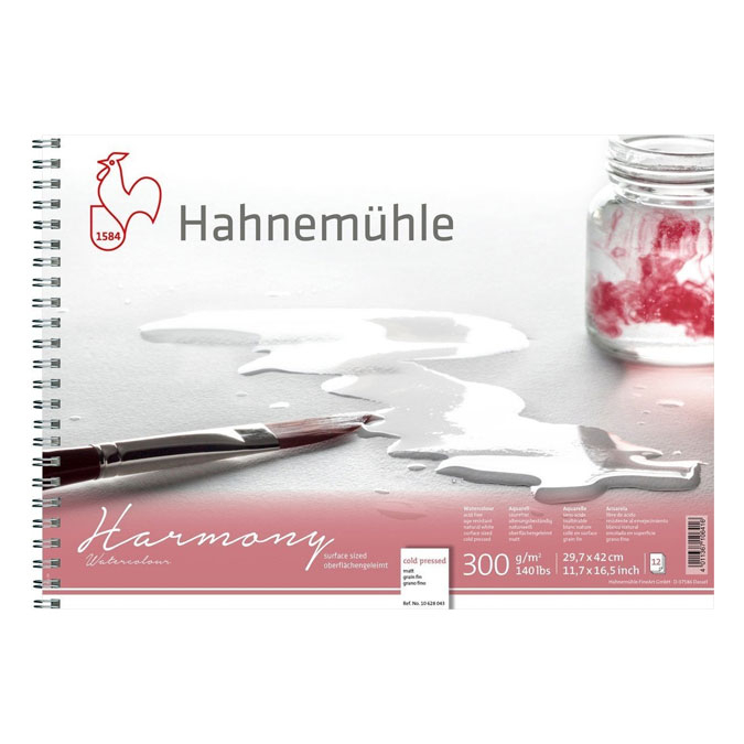 Bloc de papier Aquarelle Harmony grain fin 12 feuilles - Hahnemühle - Rougier et Plé