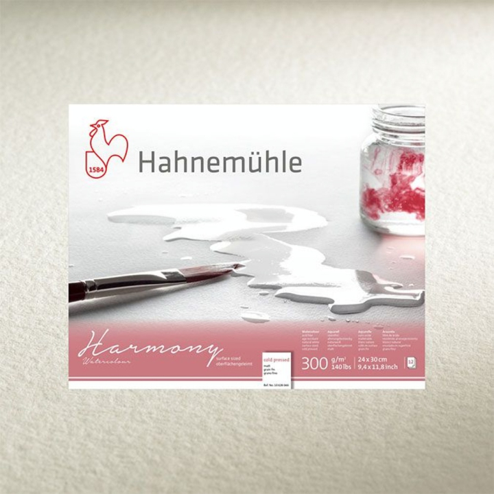 Bloc de papier Aquarelle Harmony grain fin 12 feuilles - Hahnemühle - Rougier et Plé