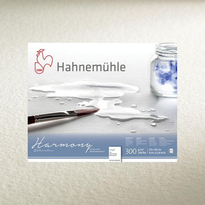 Bloc de papier Aquarelle Harmony grain torchon 12 feuilles - Hahnemühle - Rougier et Plé