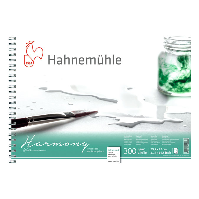 Bloc de papier Aquarelle Harmony grain satiné 12 feuilles - Hahnemühle - Rougier et Plé