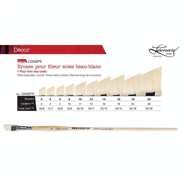 Brosse fileur soie beau-blanc s.1005PV - Léonard - Rougier et Plé