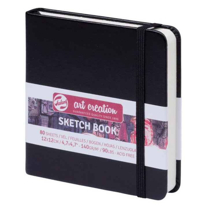 Carnet de croquis Noir 140 g/m² 80 feuilles - Talens Art Creation - Rougier et Plé