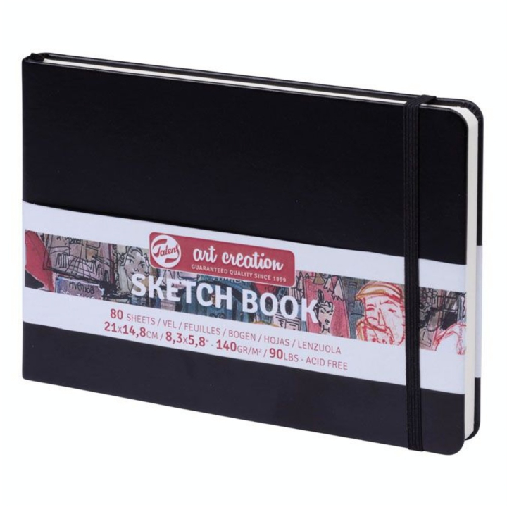 Carnet de croquis Noir 140 g/m² 80 feuilles - Talens Art Creation - Rougier et Plé