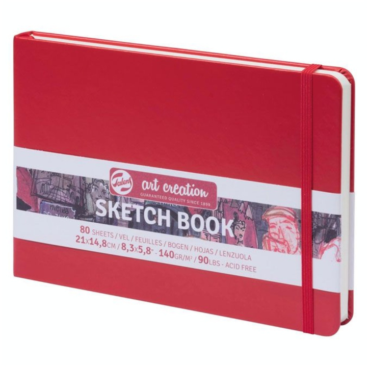 Carnet de croquis Rouge 140 g/m² 80 feuilles - Talens Art Creation - Rougier et Plé