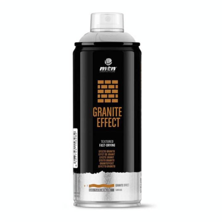 Peinture en spray MTN Pro effet granit noir 400 ml - Montana - Rougier et Plé