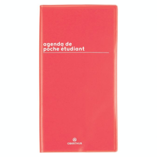 Agenda semainier 2023-2024 9,5 x 18 cm Boréal Rouge - Editions Oberthur - Rougier et Plé