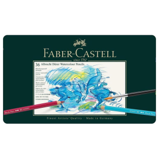 Crayon aquarellable Albrecht Dürer - Boite en métal 36 couleurs - Faber-Castell - Rougier et Plé
