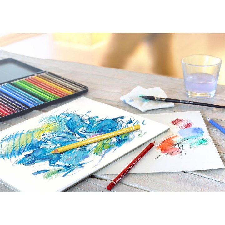 Crayon aquarellable Albrecht Dürer - Boite en métal 36 couleurs - Faber-Castell - Rougier et Plé