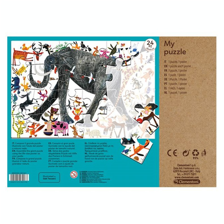 Puzzle Animaux thème Jungle - Clementoni - Rougier et Plé