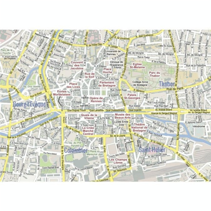 Puzzle plan de Rennes - Helvetiq - Rougier et Plé