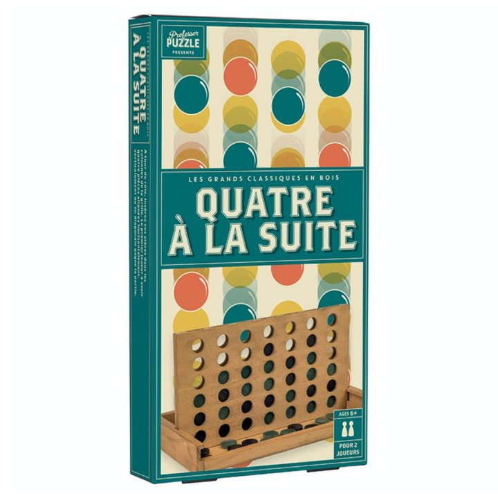 Jeu Quatre à la suite en bois Vintage - Professor Puzzle - Rougier et Plé