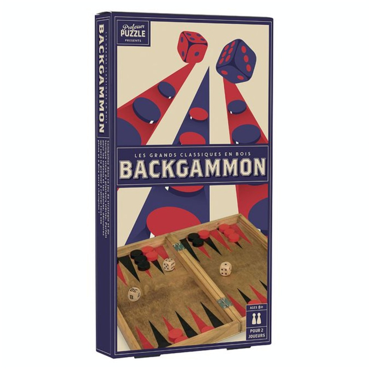 Jeu Backgammon en bois Vintage - Professor Puzzle - Rougier et Plé