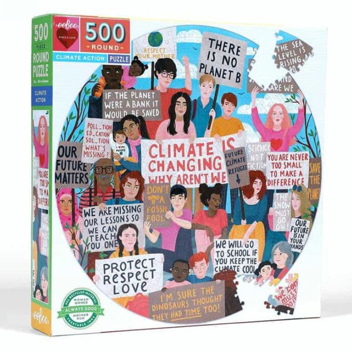 Puzzle rond Action climat 500 pièces - Eeboo - Rougier et Plé