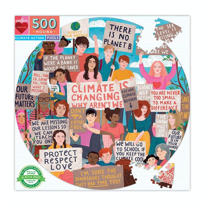 Puzzle rond Action climat 500 pièces - Eeboo - Rougier et Plé