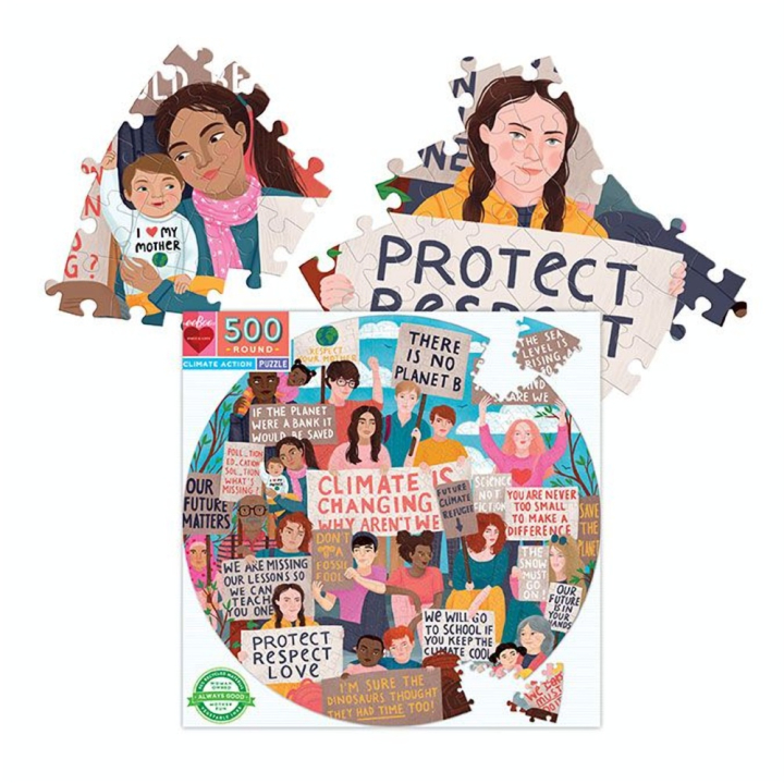 Puzzle rond Action climat 500 pièces - Eeboo - Rougier et Plé
