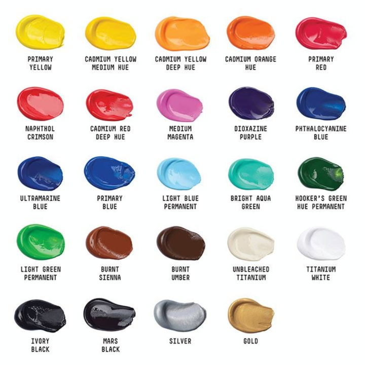 Peinture acrylique Basics Set 24 x 22 ml - Liquitex - Rougier et Plé