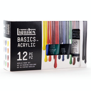 Peinture acrylique Basics Set 12 x 22 ml - Liquitex - Rougier et Plé