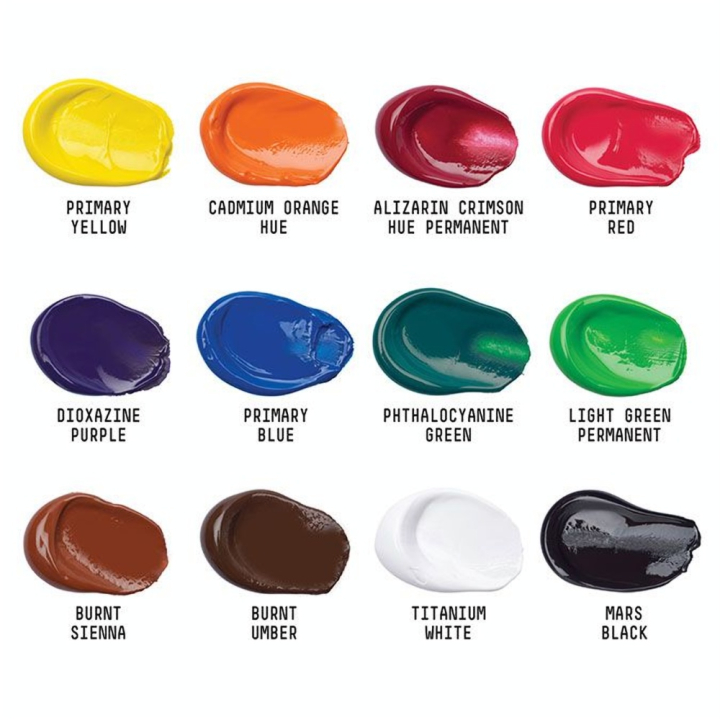 Peinture acrylique Basics Set 12 x 22 ml - Liquitex - Rougier et Plé
