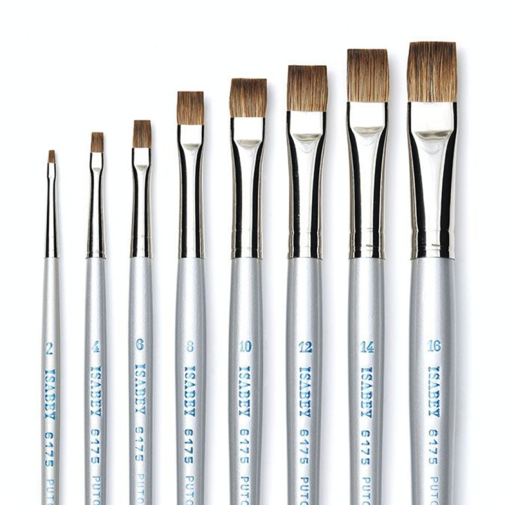 Brosse plate Putois de Sibérie série 6175 - Isabey - Rougier et Plé