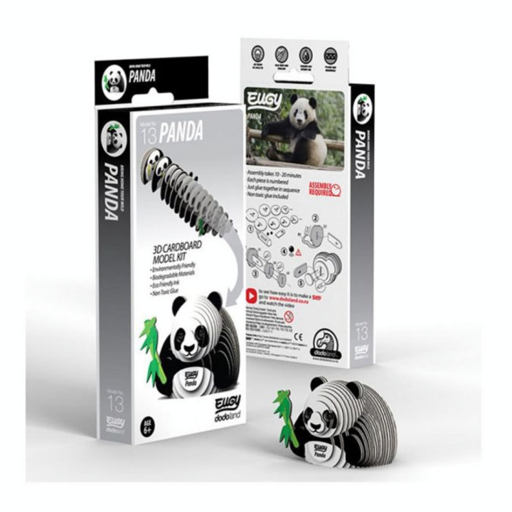 Maquette carton 3D Panda - Eugy - Rougier et Plé