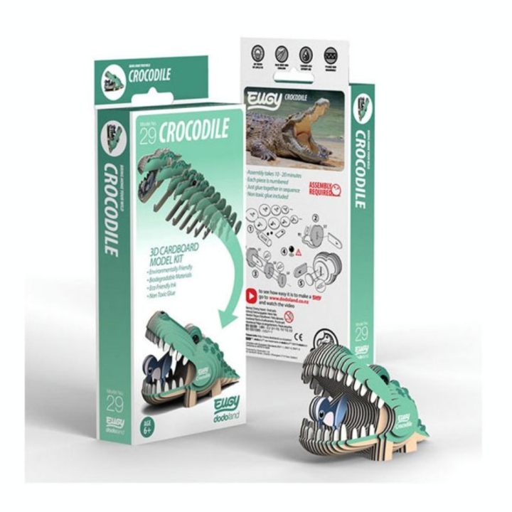 Maquette carton 3D Crocodile - Eugy - Rougier et Plé
