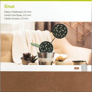 Carton gris épais Chipboard 2 mm - 28 x 28 cm - Cricut - Rougier et Plé
