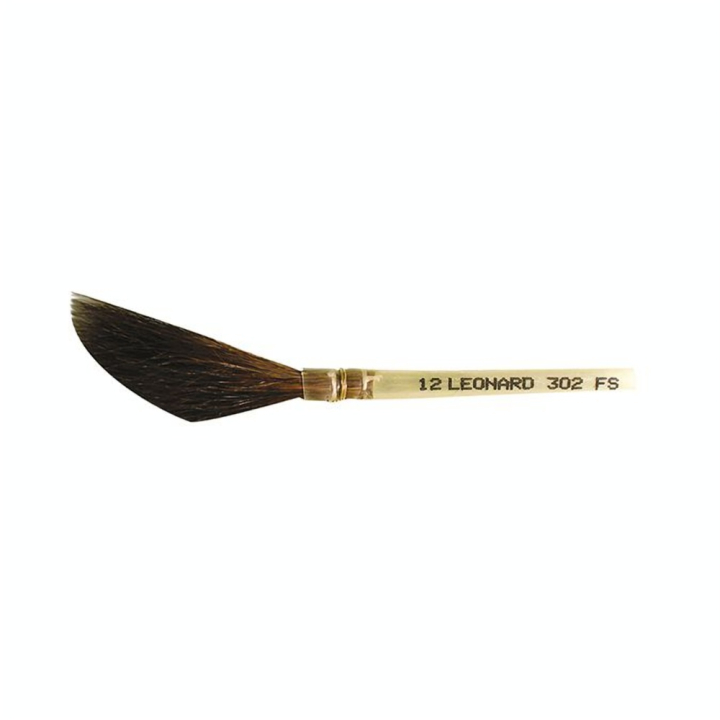 Pinceau porcelaine Rond biseauté long Petit-gris pur 302FS - Léonard - Rougier et Plé