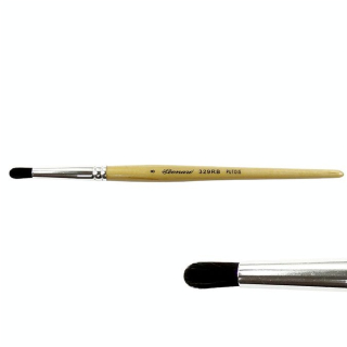 Pinceau rondin Rond bout bombé Putois 329RB - Léonard - Rougier et Plé