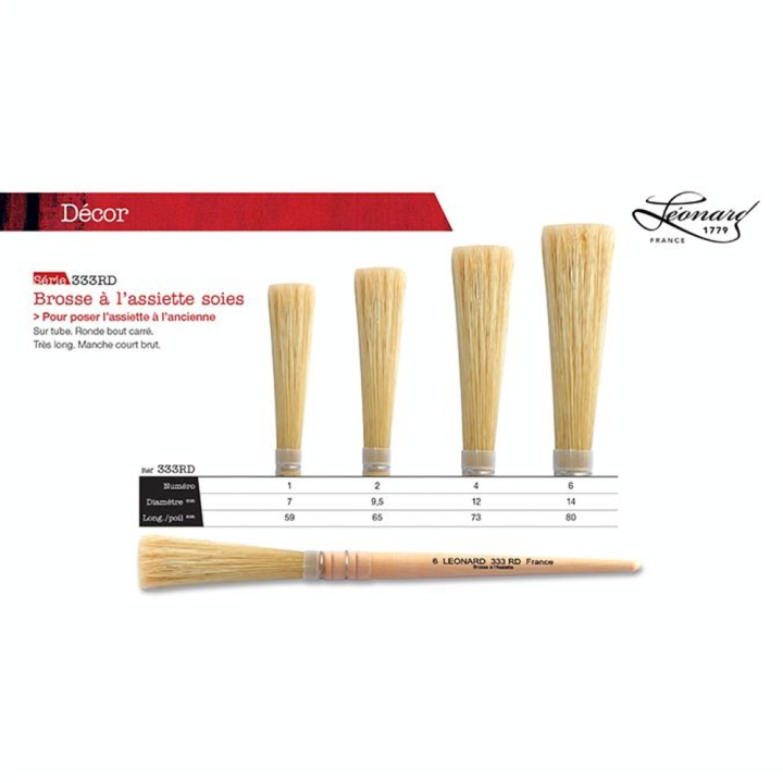 Brosse à l'assiette Soies 333RD - Léonard - Rougier et Plé