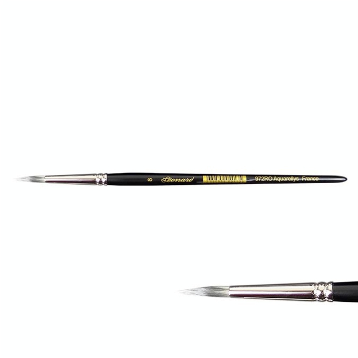 Pinceau rond pointu Aquarellys fibres synthétiques 972RO - Léonard - Rougier et Plé