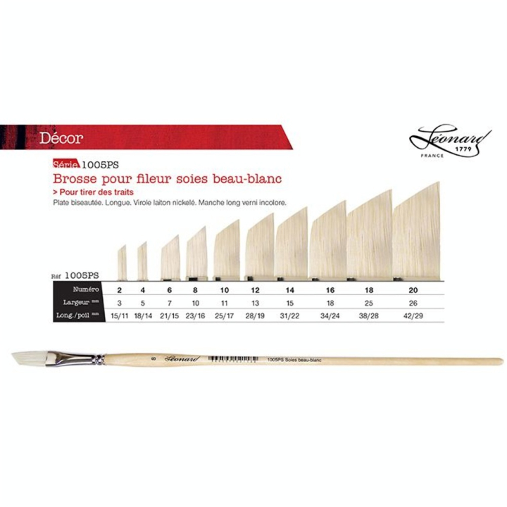 Brosse fileur soie beau-blanc s.1005PS - Léonard - Rougier et Plé